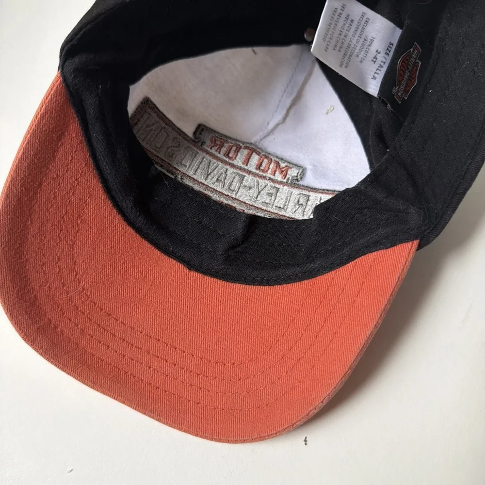 Vintage 80s-90s Harley Davidson Toddler 2T-4T Baseball Hat Black Cap Boys Girls